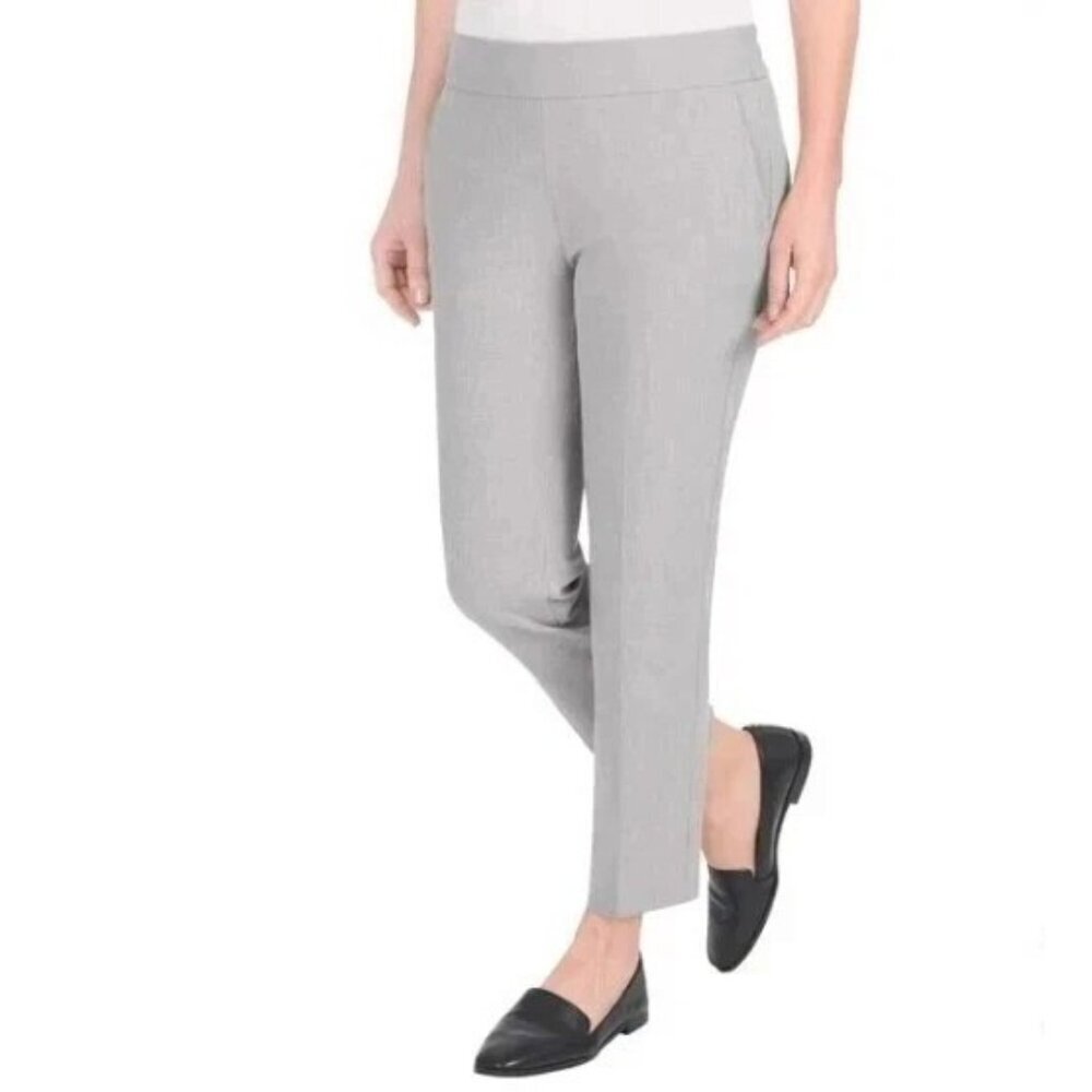 NEW Hilary Radley Women's S Heather Gray Pull-On Ankle Pants  G1630